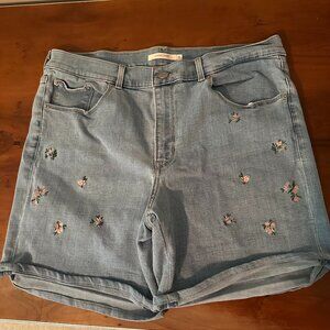 Levi's Jean Shorts with Flowers